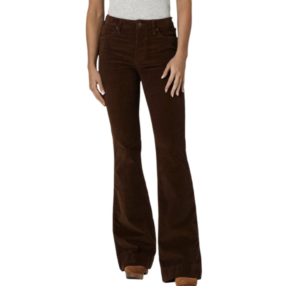 Wrangler Retro® High Rise Corduroy Trouser Jean In Brooke Brown Size 26 X 34 New